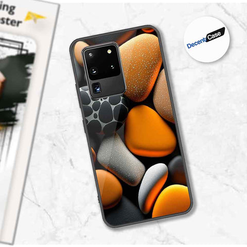 Samsung Galaxy S20 Ultra Cover - 3D Pebble Design - HQ Ultra Shine Premium Metal Phone Case