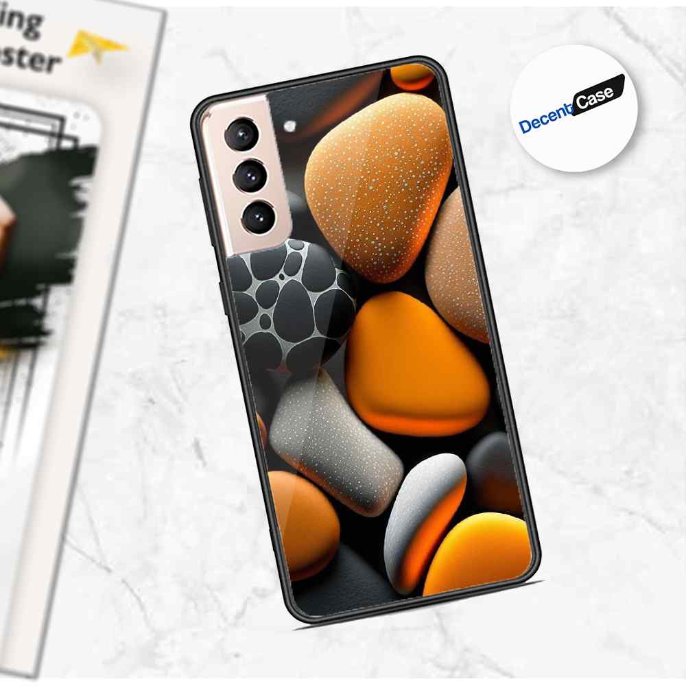 Samsung Galaxy S21 5G Cover - 3D Pebble Design - HQ Ultra Shine Premium Metal Phone Case