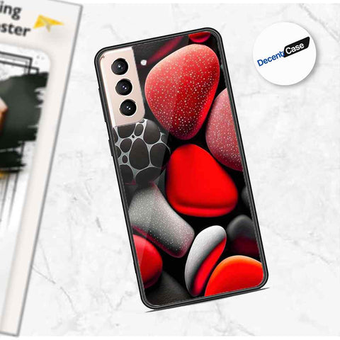 Samsung Galaxy S21 FE 5G Cover - 3D Pebble Design - HQ Ultra Shine Premium Metal Phone Case