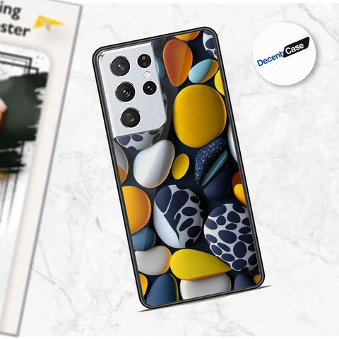 Samsung Galaxy S21 Ultra 5G Cover - 3D Pebble Design - HQ Ultra Shine Premium Metal Phone Case
