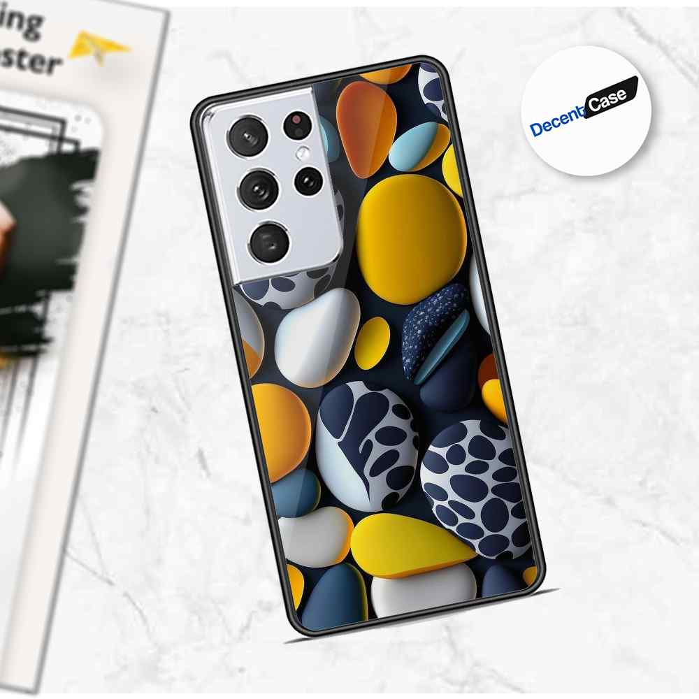 Samsung Galaxy S21 Ultra 5G Cover - 3D Pebble Design - HQ Ultra Shine Premium Metal Phone Case