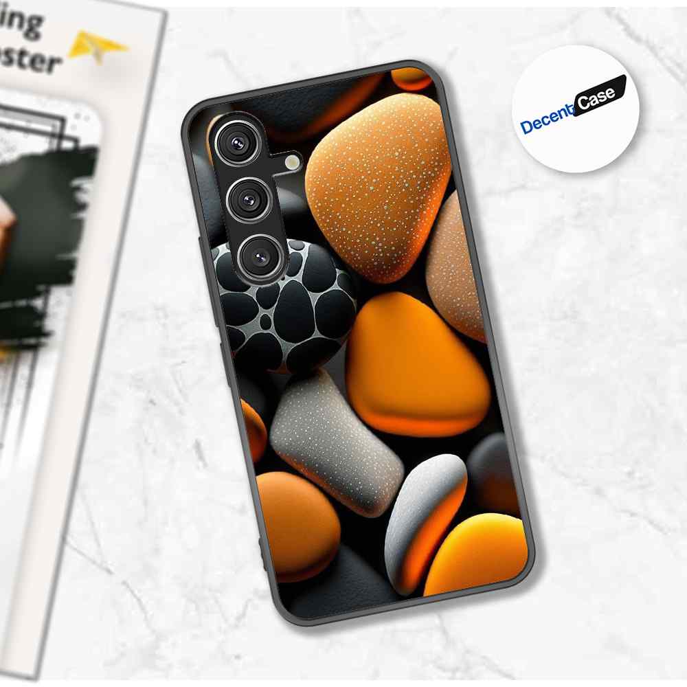Samsung Galaxy S25 Plus Cover - 3D Pebble Design - HQ Ultra Shine Premium Metal Phone Case