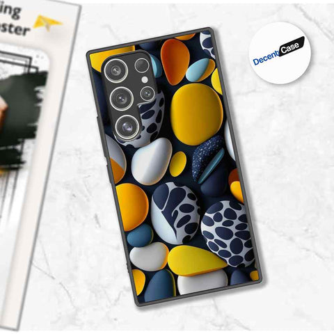 Samsung Galaxy S24 Ultra Cover - 3D Pebble Design - HQ Ultra Shine Premium Metal Phone Case