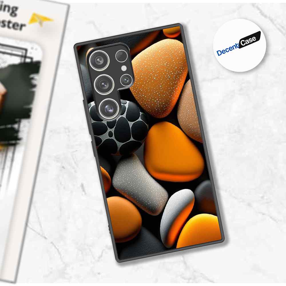 Samsung Galaxy S24 Ultra Cover - 3D Pebble Design - HQ Ultra Shine Premium Metal Phone Case