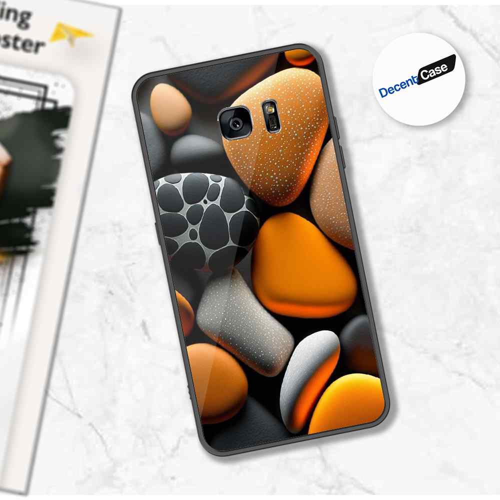 Samsung Galaxy S6 Edge Plus Cover - 3D Pebble Design - HQ Ultra Shine Premium Metal Phone Case