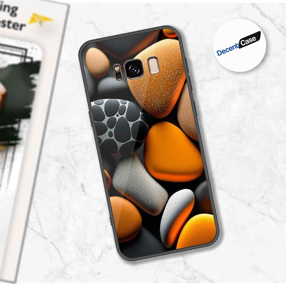 Samsung Galaxy S8 Cover - 3D Pebble Design - HQ Ultra Shine Premium Metal Phone Case