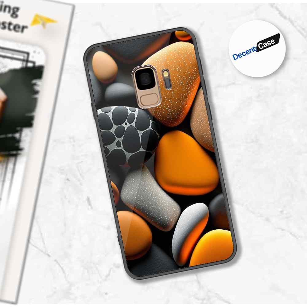Samsung Galaxy S9 Cover - 3D Pebble Design - HQ Ultra Shine Premium Metal Phone Case