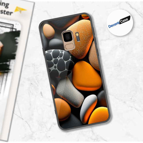 Samsung Galaxy S9 Cover - 3D Pebble Design - HQ Ultra Shine Premium Metal Phone Case