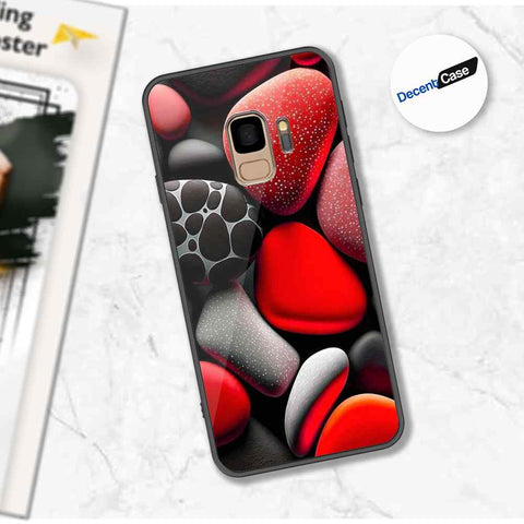 Samsung Galaxy S9 Cover - 3D Pebble Design - HQ Ultra Shine Premium Metal Phone Case
