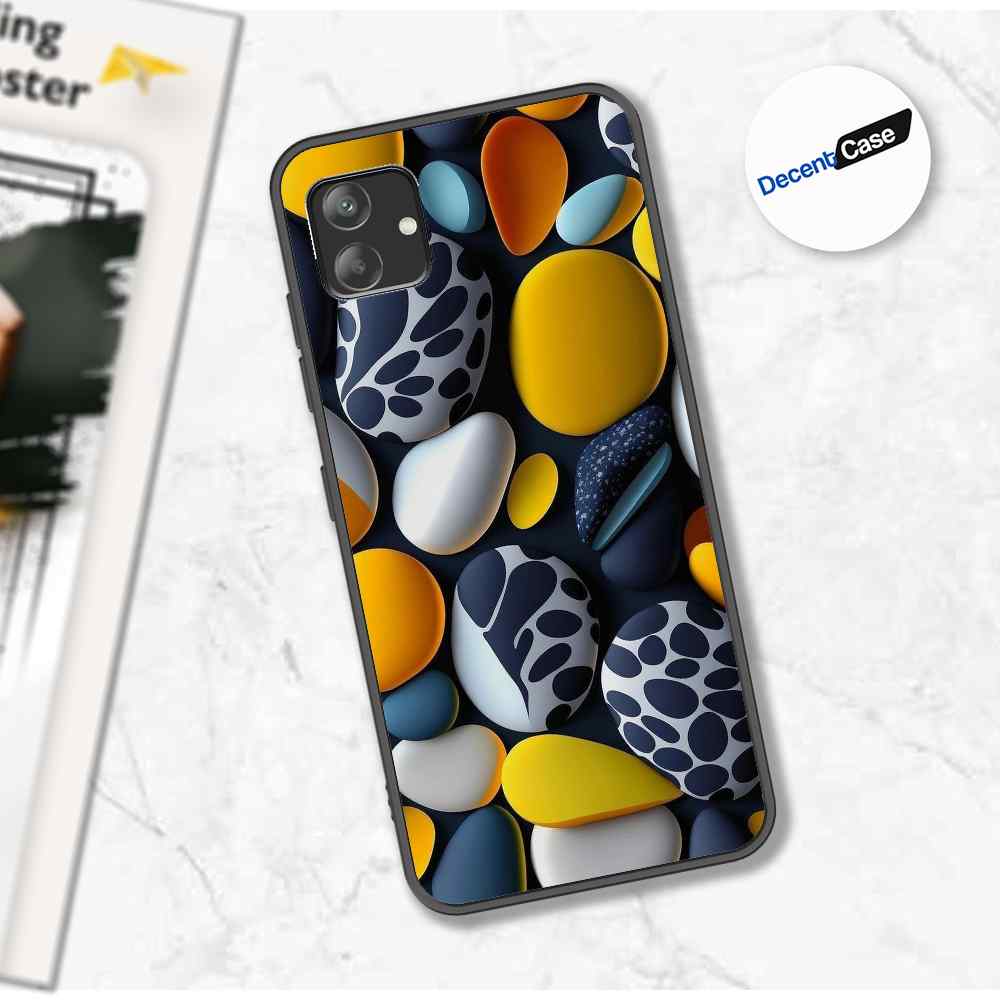 Samsung Galaxy A04e Cover - 3D Pebble Design - HQ Ultra Shine Premium Metal Phone Case