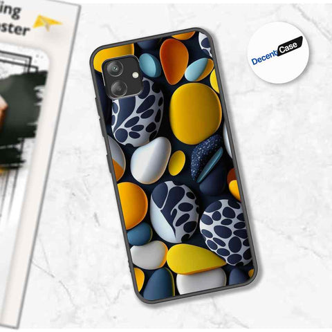 Samsung Galaxy A04e Cover - 3D Pebble Design - HQ Ultra Shine Premium Metal Phone Case