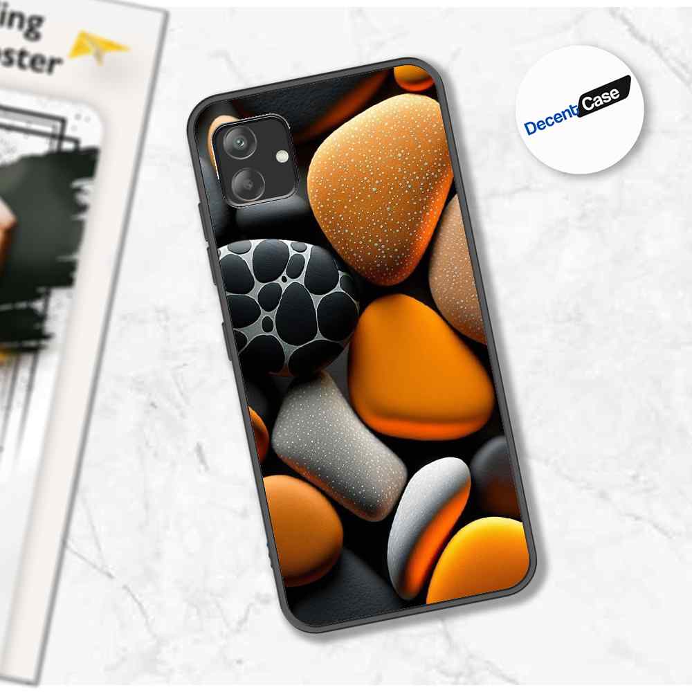 Samsung Galaxy A04e Cover - 3D Pebble Design - HQ Ultra Shine Premium Metal Phone Case