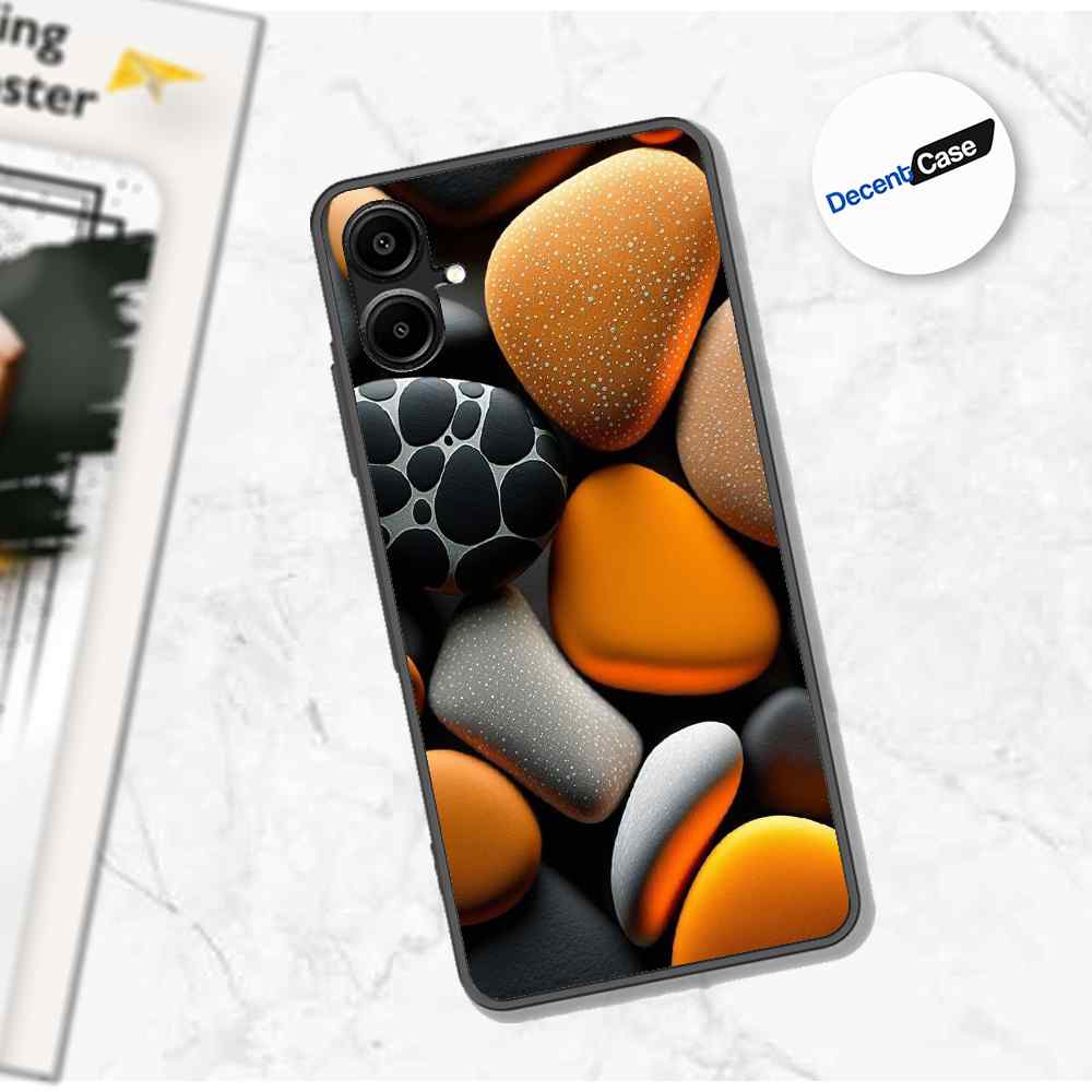 Samsung Galaxy A06 Cover - 3D Pebble Design - HQ Ultra Shine Premium Metal Phone Case