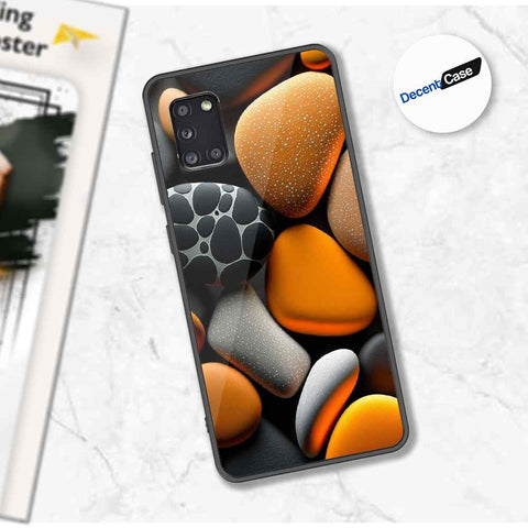 Samsung Galaxy A31 Cover - 3D Pebble Design - HQ Ultra Shine Premium Metal Phone Case