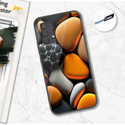 Samsung Galaxy A32 Cover - 3D Pebble Design - HQ Ultra Shine Premium Metal Phone Case