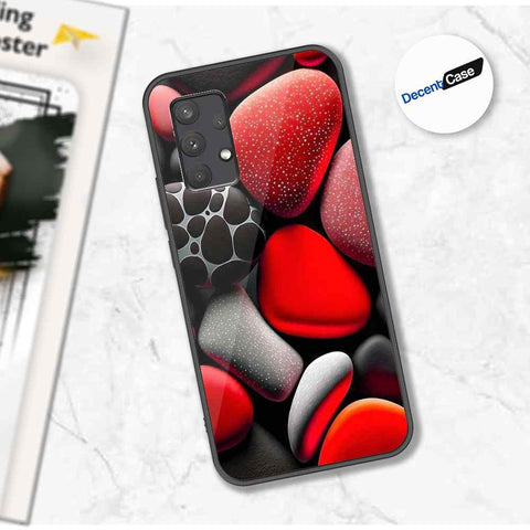 Samsung Galaxy A32 Cover - 3D Pebble Design - HQ Ultra Shine Premium Metal Phone Case