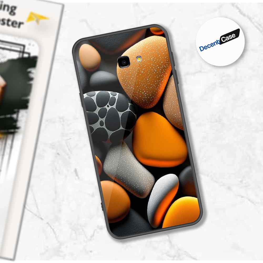 Samsung Galaxy J7 Prime Cover - 3D Pebble Design - HQ Ultra Shine Premium Metal Phone Case