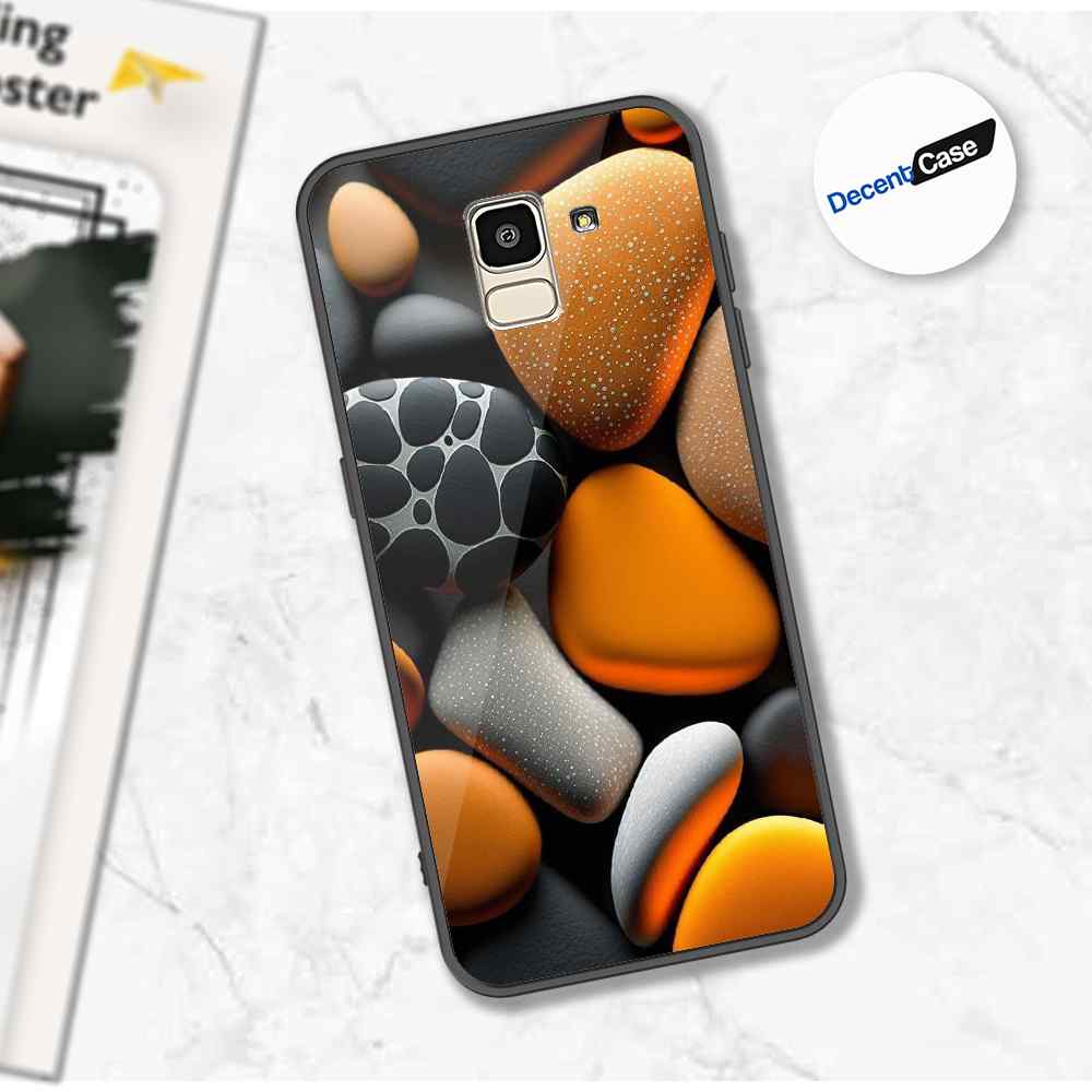 Samsung Galaxy On6 2018 Cover - 3D Pebble Design - HQ Ultra Shine Premium Metal Phone Case