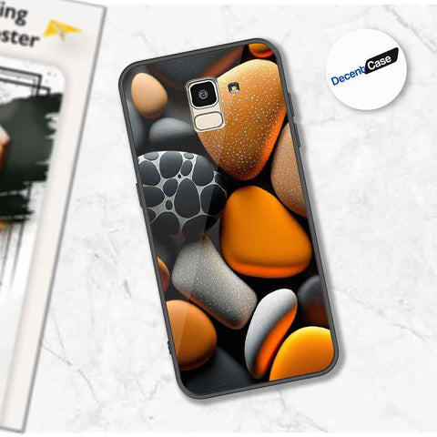 Samsung Galaxy On6 2018 Cover - 3D Pebble Design - HQ Ultra Shine Premium Metal Phone Case