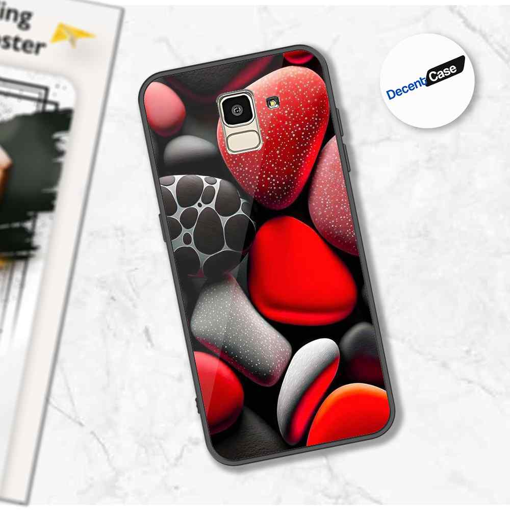 Samsung Galaxy On6 2018 Cover - 3D Pebble Design - HQ Ultra Shine Premium Metal Phone Case