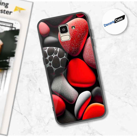 Samsung Galaxy On6 2018 Cover - 3D Pebble Design - HQ Ultra Shine Premium Metal Phone Case