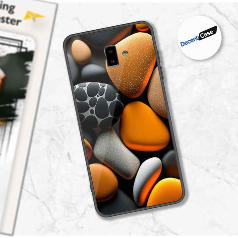 Samsung Galaxy J6 Plus 2018 Cover - 3D Pebble Design - HQ Ultra Shine Premium Metal Phone Case