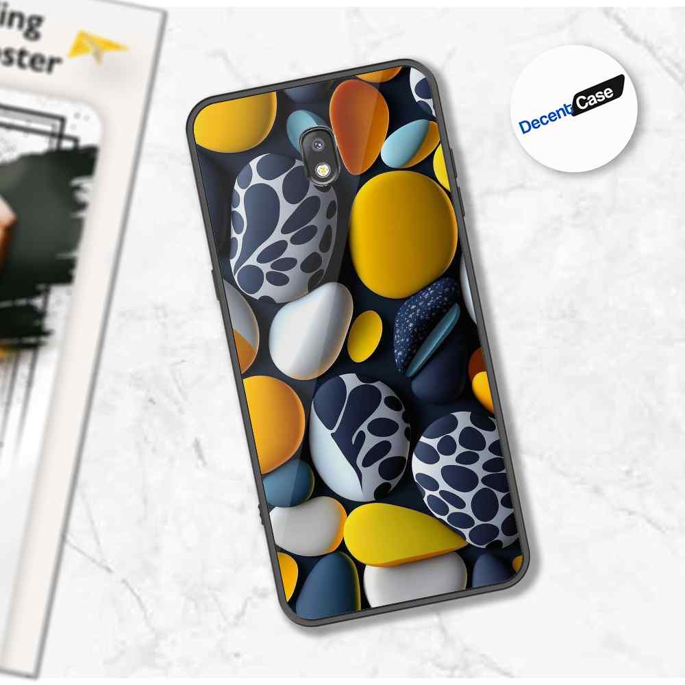 Samsung Galaxy J7 Core / J7 Nxt Cover - 3D Pebble Design - HQ Ultra Shine Premium Metal Phone Case