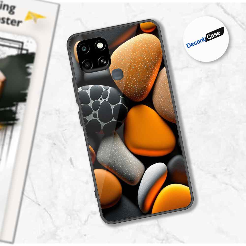 Infinix Smart 6 Cover - 3D Pebble Design - HQ Ultra Shine Premium Metal Phone Case