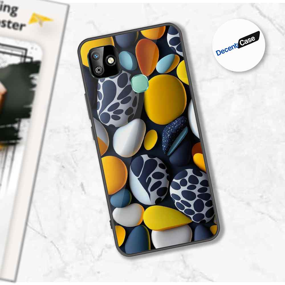 Infinix Smart 6 HD Cover - 3D Pebble Design - HQ Ultra Shine Premium Metal Phone Case