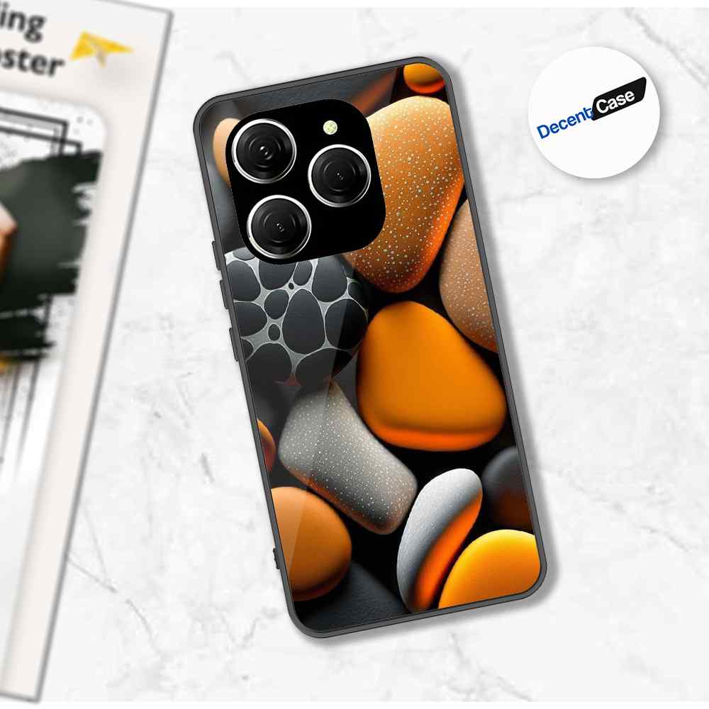 Tecno Spark 20 Pro Cover - 3D Pebble Design - HQ Ultra Shine Premium Metal Phone Case