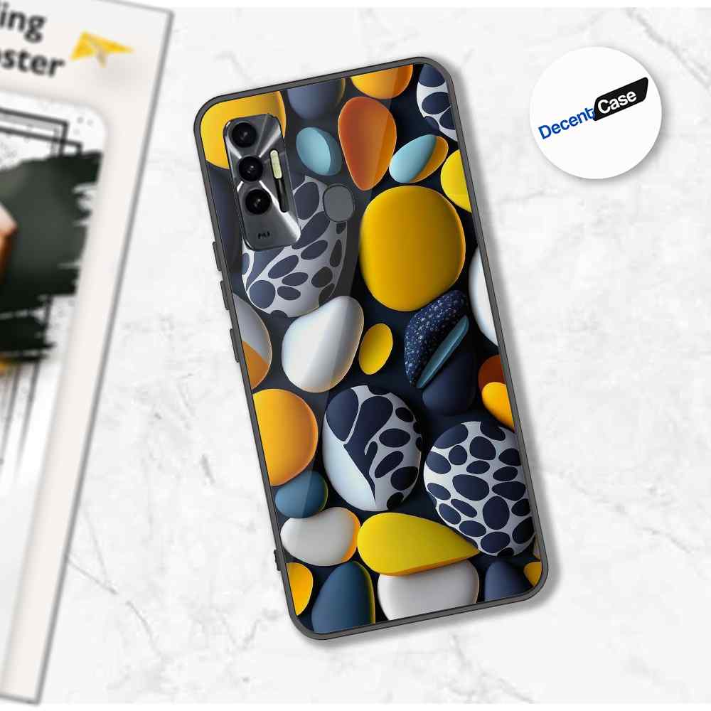 Tecno Spark 7T Cover - 3D Pebble Design - HQ Ultra Shine Premium Metal Phone Case