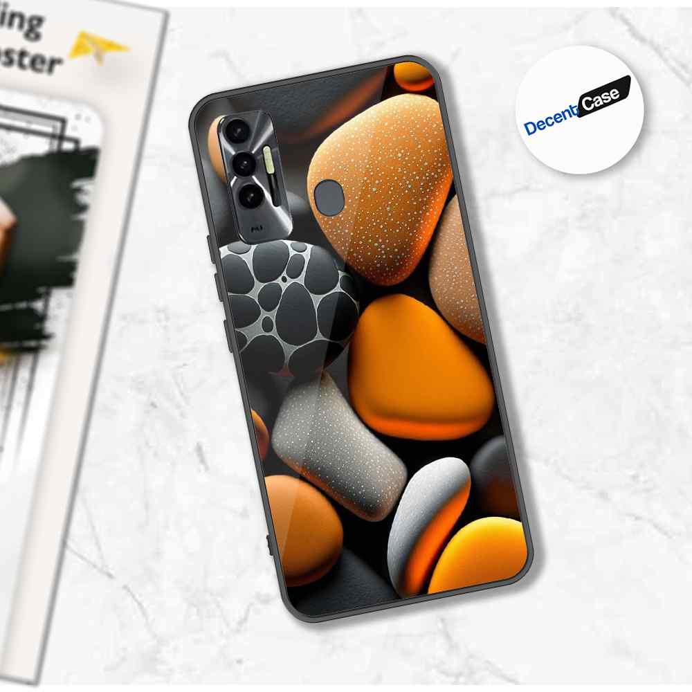 Tecno Spark 7T Cover - 3D Pebble Design - HQ Ultra Shine Premium Metal Phone Case
