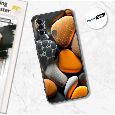 Tecno Spark 7T Cover - 3D Pebble Design - HQ Ultra Shine Premium Metal Phone Case