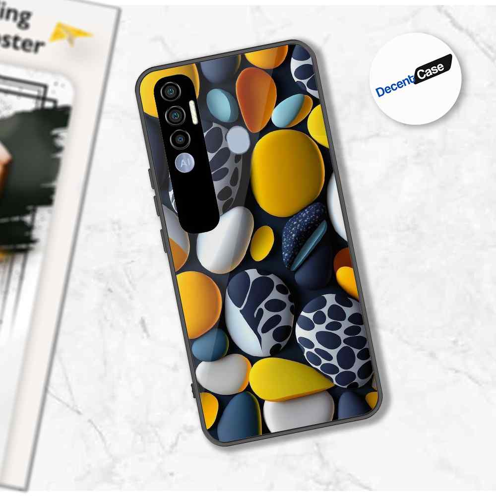 Tecno Spark 7 Pro Cover - 3D Pebble Design - HQ Ultra Shine Premium Metal Phone Case