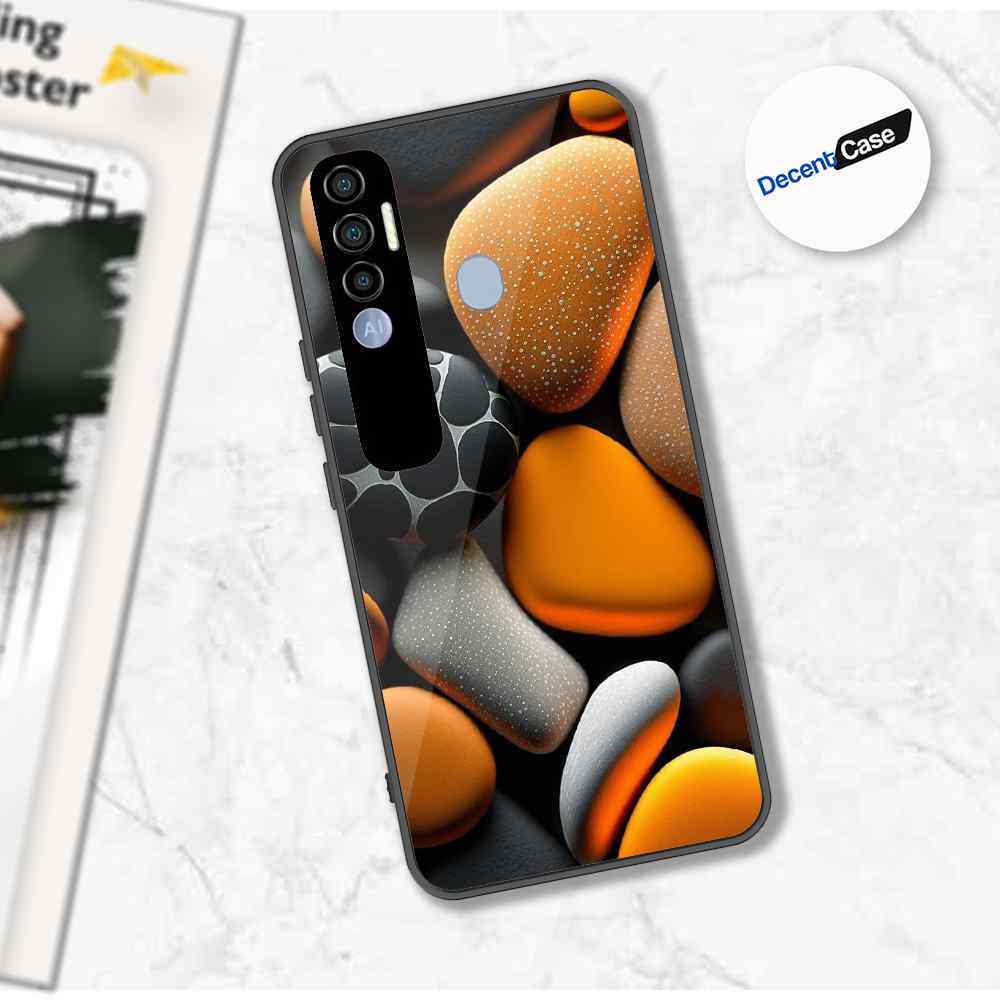 Tecno Spark 7 Pro Cover - 3D Pebble Design - HQ Ultra Shine Premium Metal Phone Case