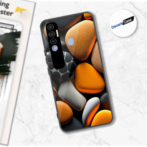 Tecno Spark 7 Pro Cover - 3D Pebble Design - HQ Ultra Shine Premium Metal Phone Case