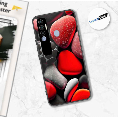 Tecno Spark 7 Pro Cover - 3D Pebble Design - HQ Ultra Shine Premium Metal Phone Case