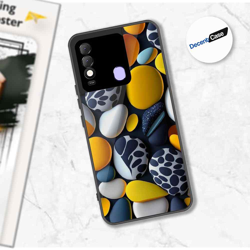 Tecno Spark 8 Cover - 3D Pebble Design - HQ Ultra Shine Premium Metal Phone Case