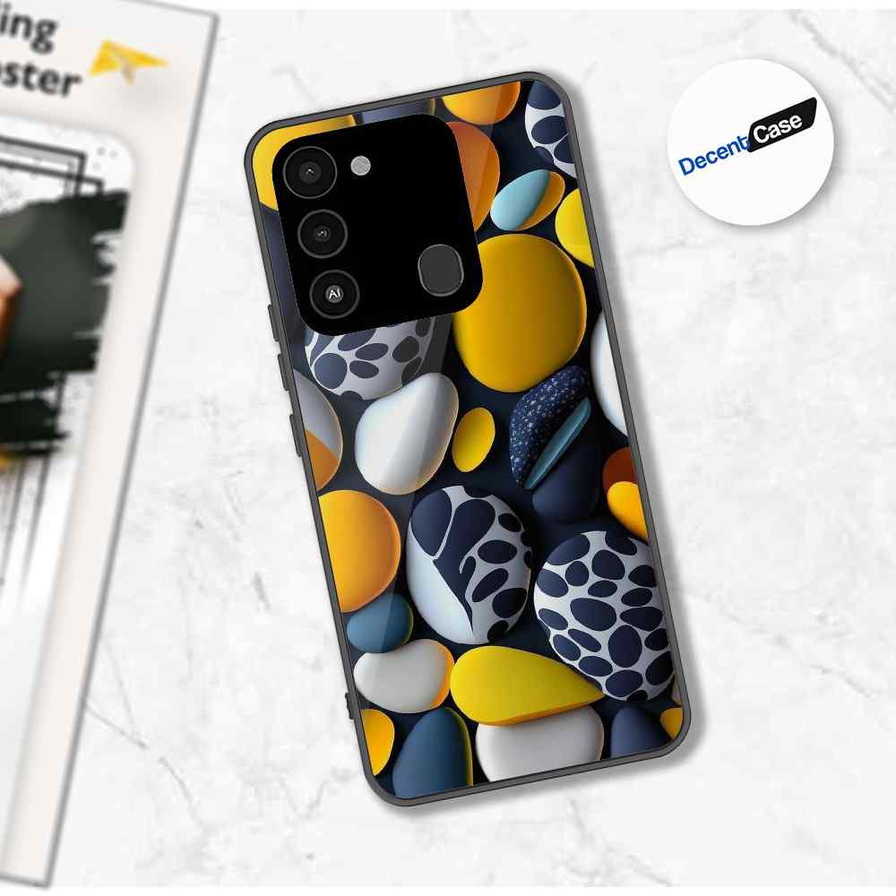 Tecno Spark 9 Cover - 3D Pebble Design - HQ Ultra Shine Premium Metal Phone Case