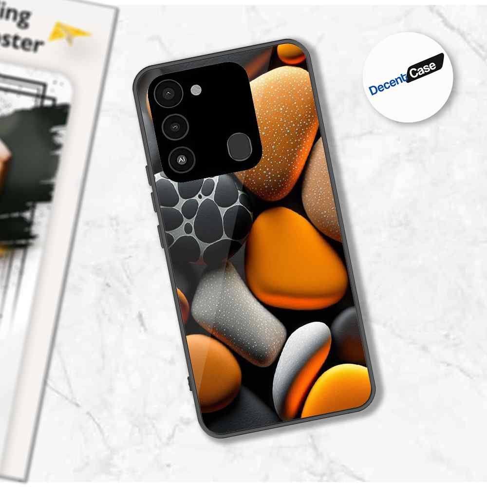 Tecno Spark 8C Cover - 3D Pebble Design - HQ Ultra Shine Premium Metal Phone Case