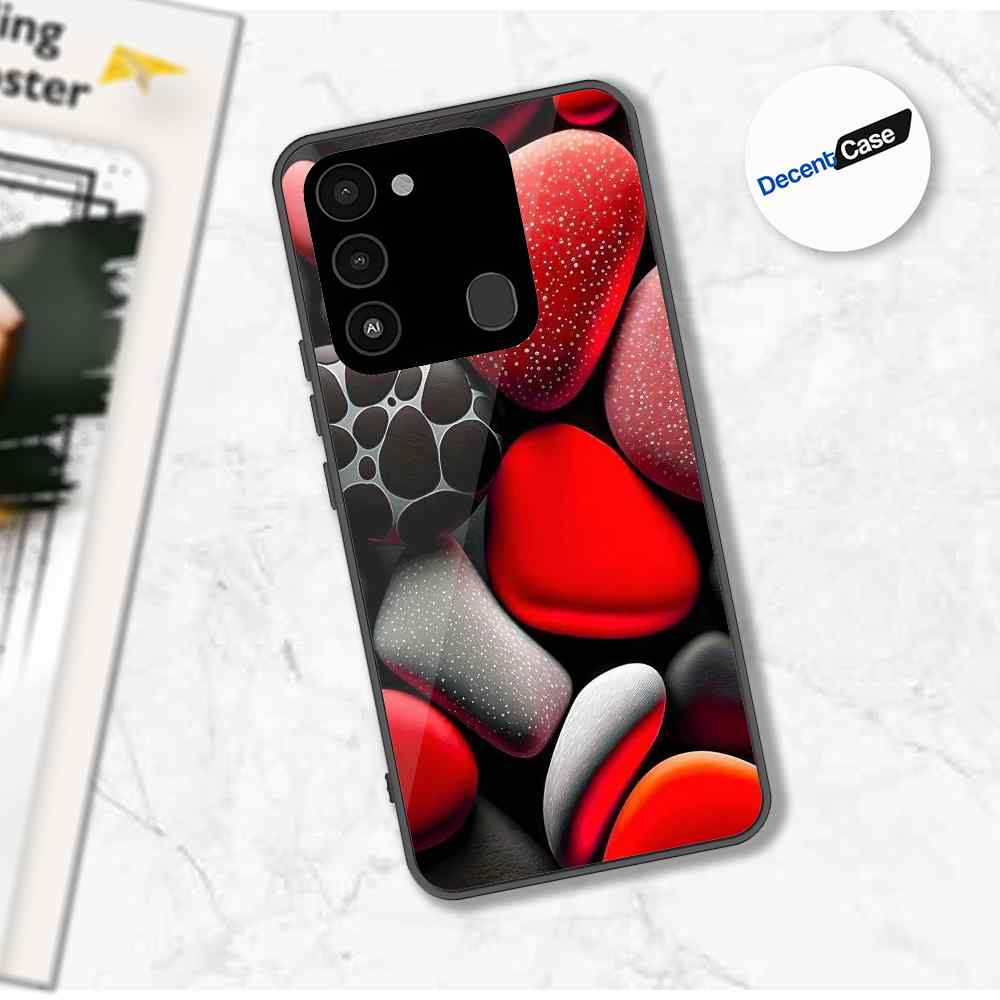 Tecno Spark 8C Cover - 3D Pebble Design - HQ Ultra Shine Premium Metal Phone Case