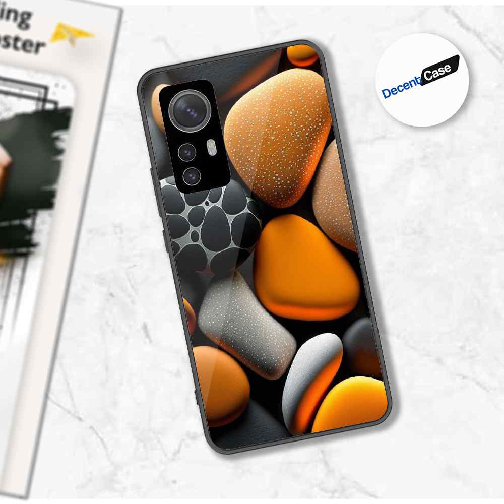 Xiaomi 12 Cover - 3D Pebble Design - HQ Ultra Shine Premium Metal Phone Case
