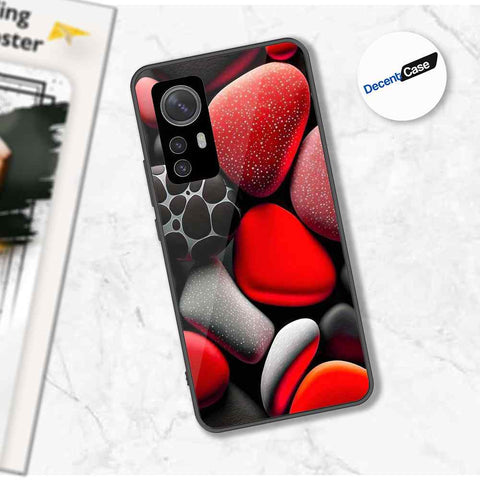 Xiaomi 12 Cover - 3D Pebble Design - HQ Ultra Shine Premium Metal Phone Case
