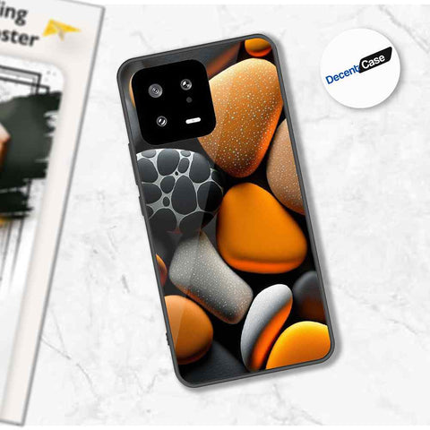 Xiaomi 13 Cover - 3D Pebble Design - HQ Ultra Shine Premium Metal Phone Case