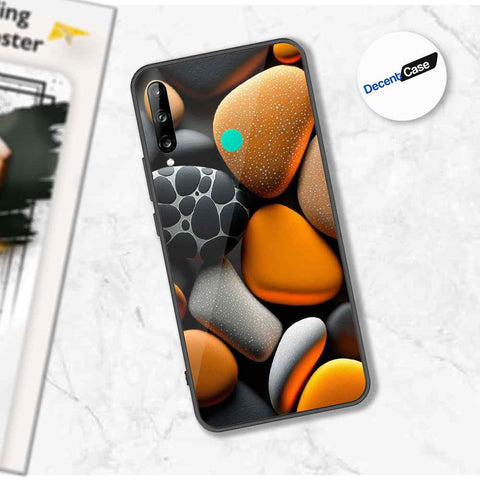 Honor 9C Cover - 3D Pebble Design - HQ Ultra Shine Premium Metal Phone Case