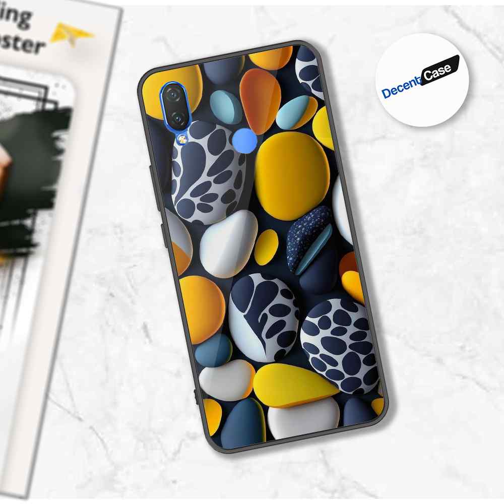 Huawei Y9 2019 Cover - 3D Pebble Design - HQ Ultra Shine Premium Metal Phone Case
