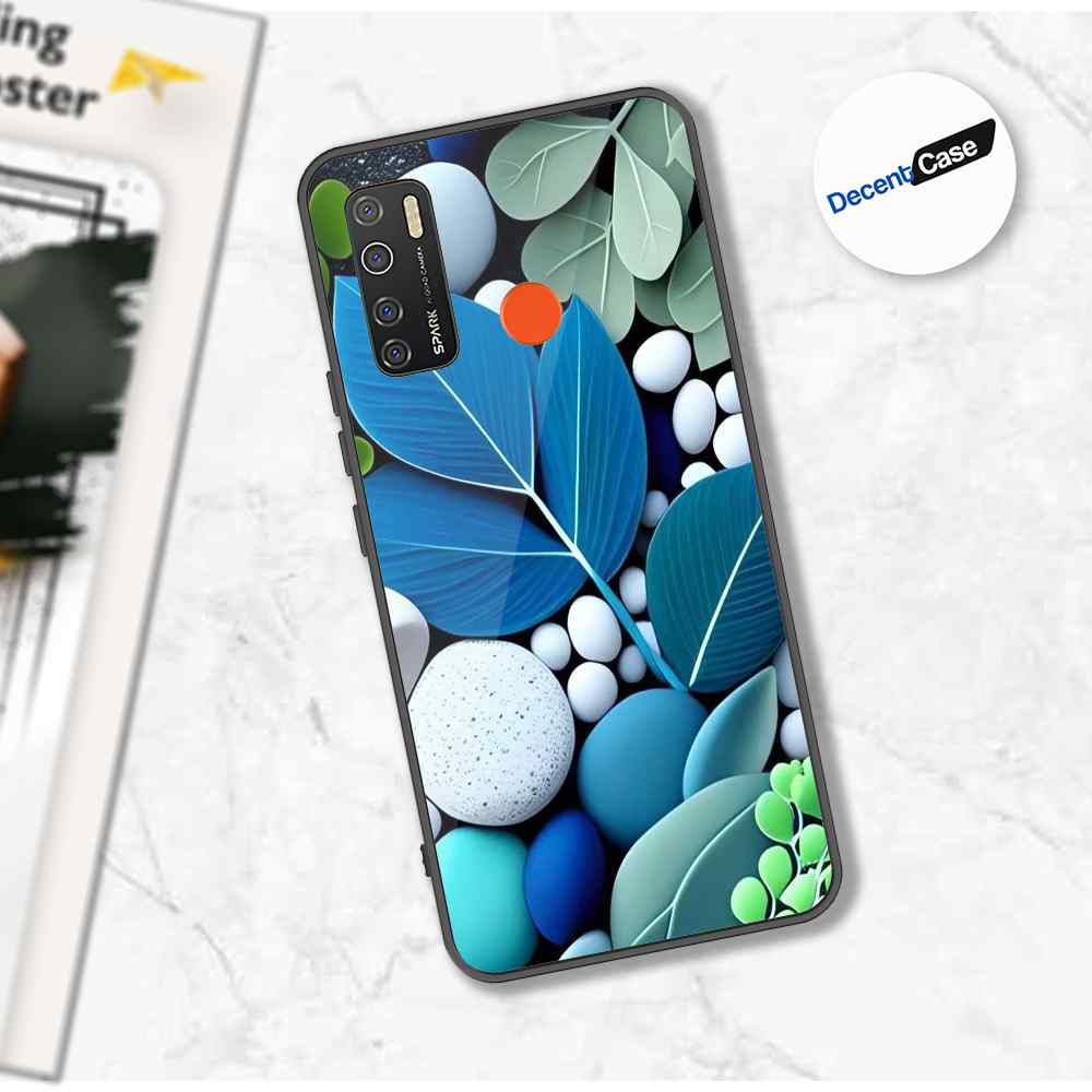 Tecno Camon 15 Cover - Flower Series - Premium Printed Metal soft Bumper shock Proof Case