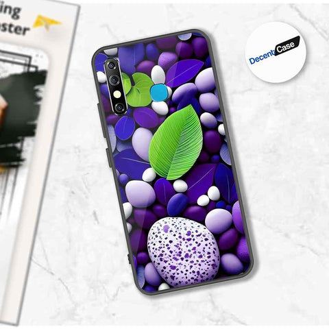 Tecno Spark 4 Cover - Flower Series - Premium Printed Metal soft Bumper shock Proof Case