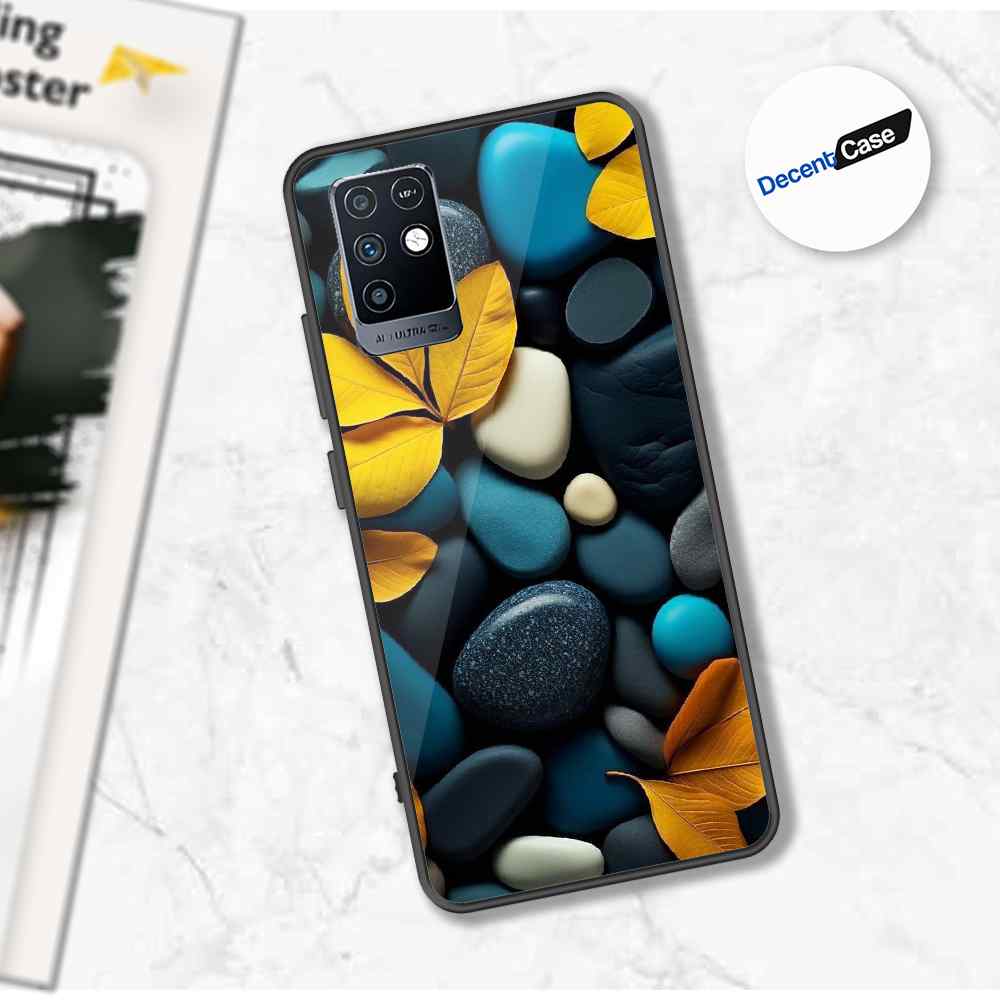 Infinix Note 10 Cover - Flower Series - Premium Printed Metal soft Bumper shock Proof Case