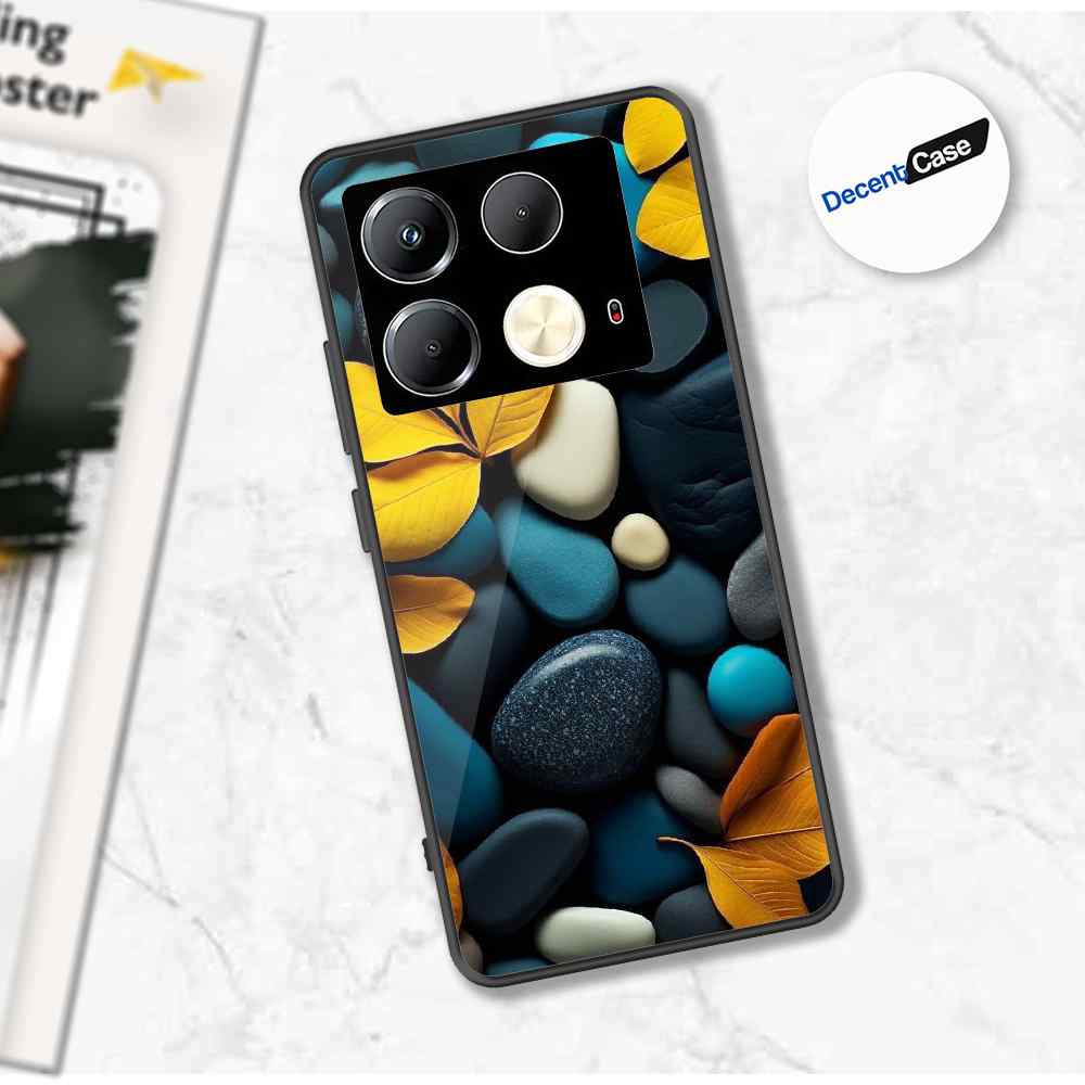 Infinix Note 40 Cover - Flower Series - Premium Printed Metal soft Bumper shock Proof Case